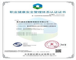 職業(yè)健康管理體系認(rèn)證書